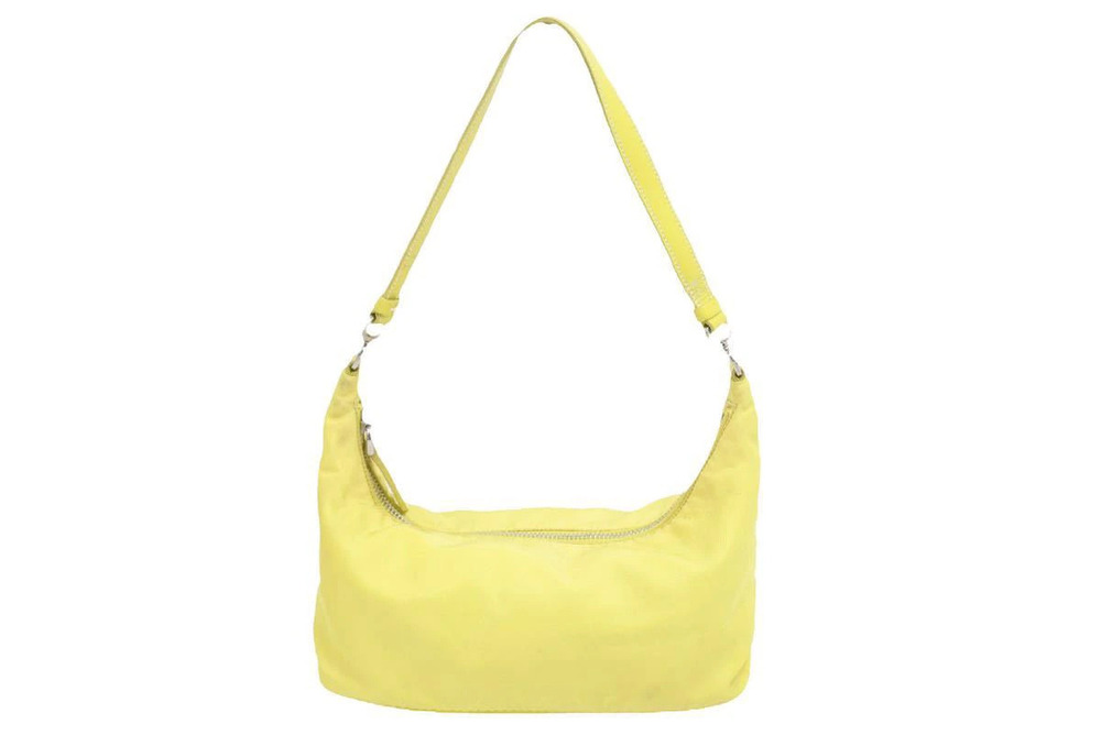 Prada Handbag Hobo Leather Yellow